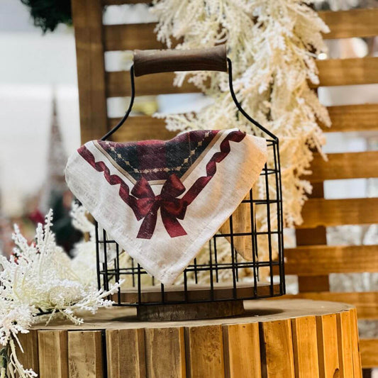 Cesta de Madeira e Ferro Preta – 32cm
