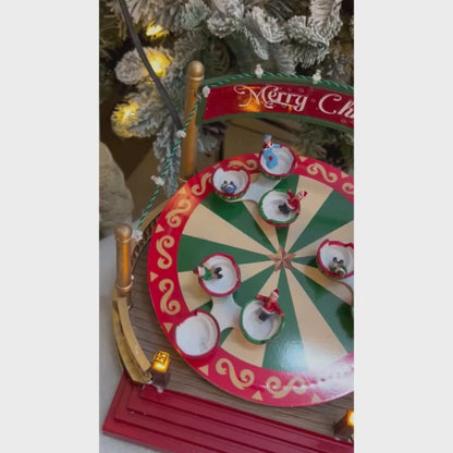 Parque Natalino Xícara Maluca Com Led e Movimento 24,2x26,5x26cm
