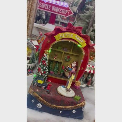 Cenário Loja de Presentes Com Led e Movimento 27cm