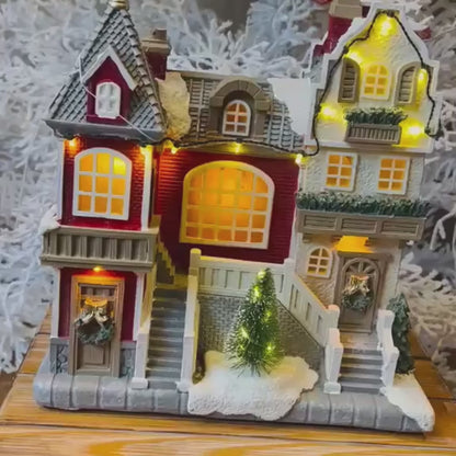 Casa Natalina Musical com Luz – 28,5cm