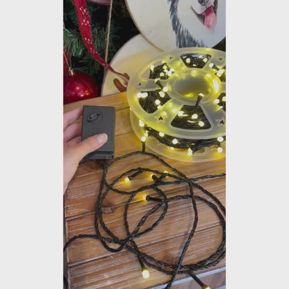 Pisca-pisca Fio Verde Led Branco Quente Com Funções 50m 240 Leds 220v