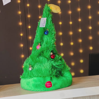 Gorro Árvore de Natal Animada com Som e Movimento – 36 x 20cm