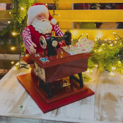 Papai Noel Costureiro Decorativo – 24cm