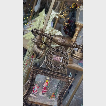 Enfeite Natalino Vitrofone Com Led e Movimento 15x9x33cm